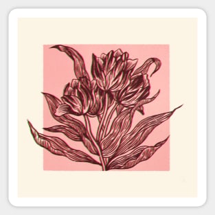 Striped Tulips Sticker